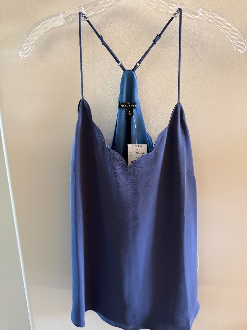 J.Crew Mercantile Scalloped Crepe Cami NWT Size 8